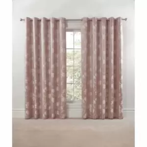 Image of Emma Barclay Blossom Eyelet Curtain 46 X 72 Blush Pink (pair)