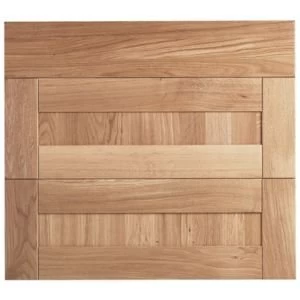 Image of Cooke Lewis Chesterton Solid Oak Pan drawer front W800mm Set of 3