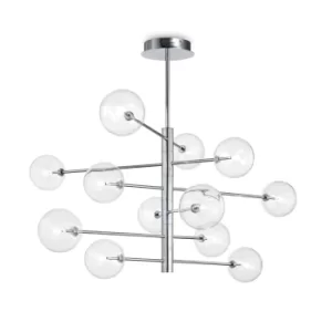 Image of Equinoxe 12 Light Multi Arm Ceiling Pendant Light Chrome