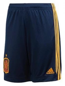 Image of Adidas Junior Home Spain Euro 2020 Replica Shorts - Navy