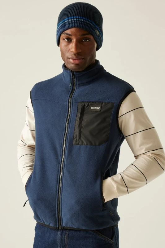 Image of Regatta Regatta Men 'Frankie' Fleece Bodywarmer in Mid Navy Size: Medium Mid Navy M Male 5063516234784
