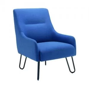 Image of Jemini Reception Armchair 650x800x860mm Navy KF90468 KF90468