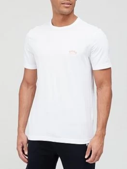 Image of Hugo Boss Athleisure Curved Logo T-Shirt White Size M Men