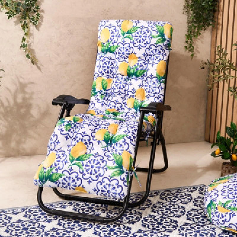 Image of OHS OHS Gravity Chair Seat Cushion Filled Outdoor Garden Water Resistant in Bright Yellow Bright Yellow One Size Unisex 5027434209200