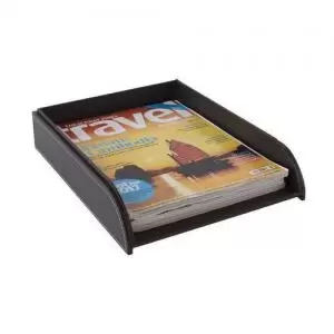 Image of Osco Faux Leather Letter Tray Brown 32929DT