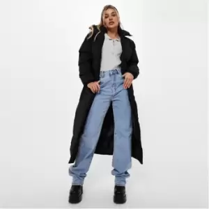 Image of I Saw It First Black Premium Longline Padded Coat - Black