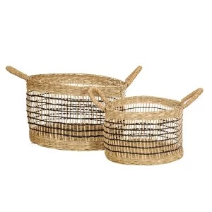 Image of Sass & Belle Seagrass Open Weave Baskets Set of 2