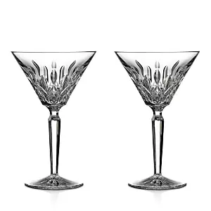 Image of Waterford Lismore Crystal Martini Glass, Set of 2
