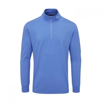 Image of Oscar Jacobson Mid Layer Sweater - Mid Blue