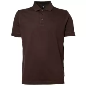 Image of Tee Jays Mens Luxury Stretch Short Sleeve Polo Shirt (L) (Chocolate)