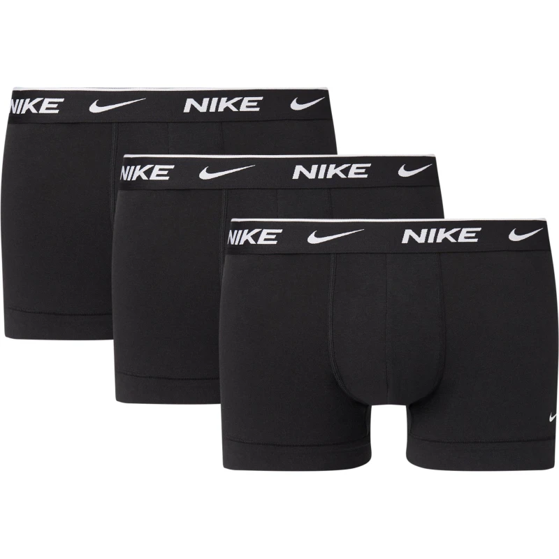 Image of Nike 3 Pack Everyday Cotton Trunks Mens Black male X Small