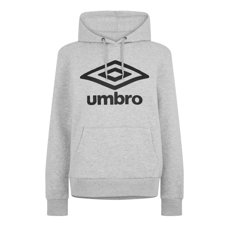Image of Umbro Diamond Logo Hoodie Womens - Grey Grey 8