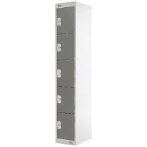 Image of Five Compartment Locker D300mm Dark Grey Door MC00027