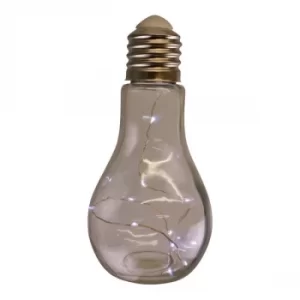 Image of LED Filled Hanging Glass Lightbulb Light