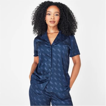 Image of Biba Logo Pyjama Top - Blue