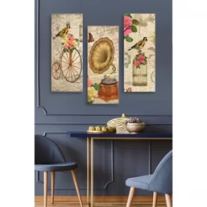 Image of MDF0010 Multicolor Decorative MDF Painting (3 Pieces)