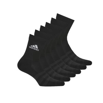 Image of adidas CUSH CRW PACK X6 womens Sports socks in Black - Sizes XS,S,XL