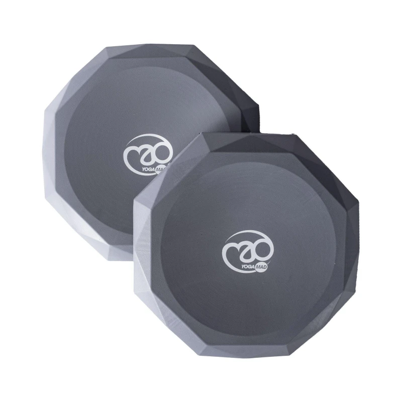 Image of Fitness-Mad PU Yoga Knee Supports - Pair Grey Grey unisex One Size