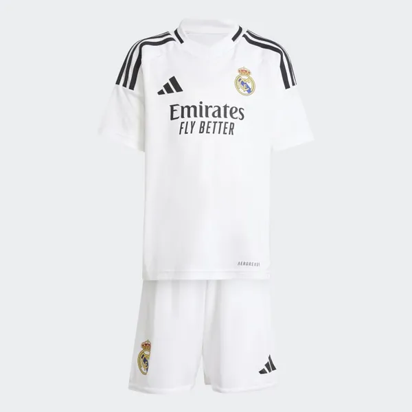 Image of adidas Real Madrid Home Minikit 2024 2025 Infants Domestic Replica Minikits 1-2 Yrs White 36826101105