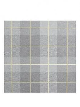 Image of Arthouse Heritage Tartan Ochre & Grey Vinyl Wallpaper