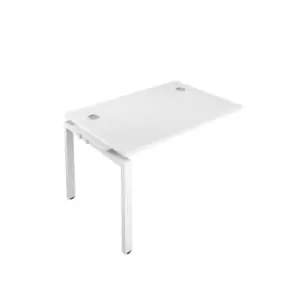 Image of Telescopic 1 Person Bench Extension 1200 X 800 Cable Port White - White