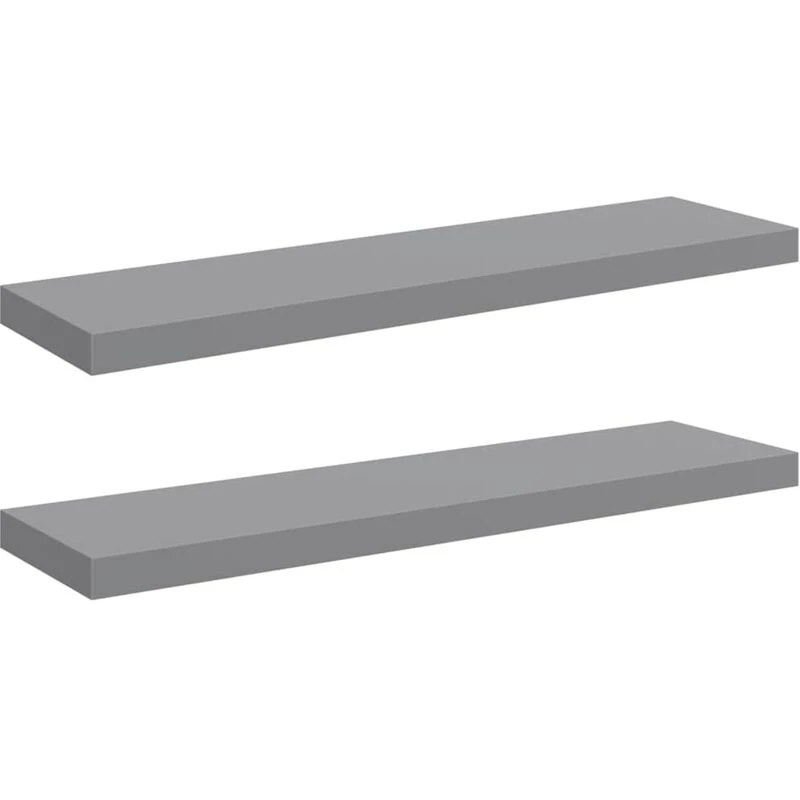 Image of VIDAXL Vidaxl - Floating Wall Shelves 2 pcs Grey 90x23.5x3.8cm mdf 8720286074916