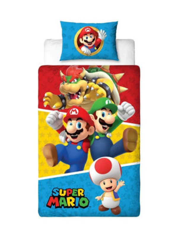 Image of Nintendo Splitter Single Panel Duvet Multi unisex One Size
