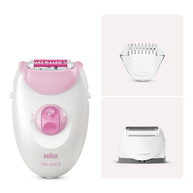 Image of BRAUN Silk-epil Series 3 3-031 Epilator - White & Pink 7500435224963