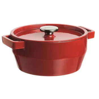 Image of Pyrex Round Casserole Dish - Red