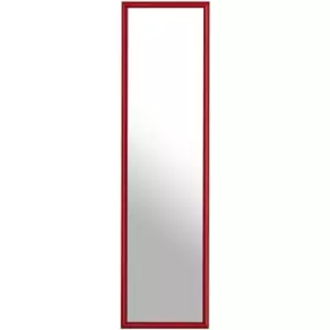 Image of Premier Housewares Plastic Frame Over Door Mirror - Red