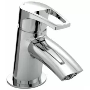 Image of Bristan Smile Small Basin Sink Mono Mixer Tap Modern Chrome Round Single Lever - Silver