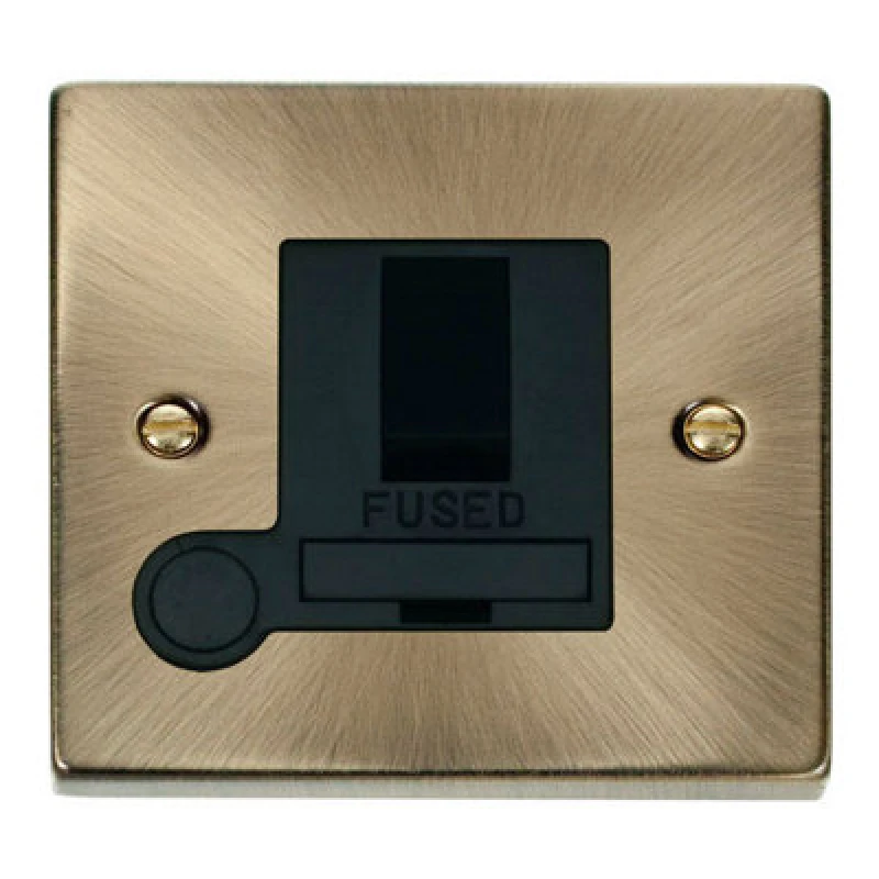 Image of SE Home Antique Brass 13A Fused Connection Unit Switched With Flex Gold unisex