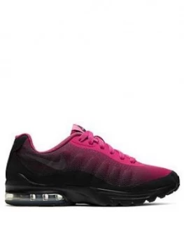 Image of Nike Air Max Invigor Print Junior Trainer, Black/Red, Size 4