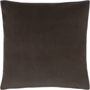 Image of Evans Lichfield Sunningdale Plush Cushion Cover, Truffle, 30 x 50 Cm