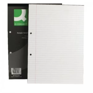 Image of Q-Connect A4 Ruled Feint Margin Refill (Pack 2 Hole Punched Headbound