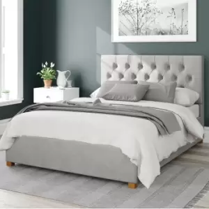 Image of Olivier Plush Velvet Ottoman Bed Silver
