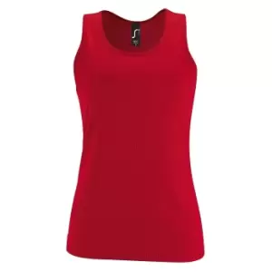 Image of SOLS Womens/Ladies Sporty Performance Sleeveless Tank Top (M) (Red)