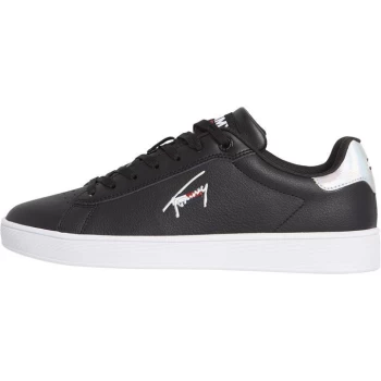 Image of Tommy Jeans Iridecent Cupsol Trainers - Black BDS