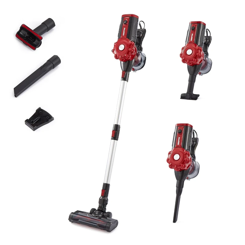 Image of Geepas 600W 2-in-1 Bagless Vacuum Cleaner Stick & Handheld Lightweight Red unisex