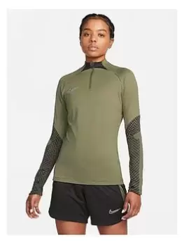 Image of Nike Womens Strike Drill Top - Green, Size L, Women