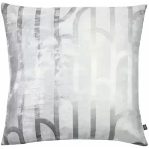 Image of Ashley Wilde Meyer Metalic Jacquard Cushion Cover, Platinum/Silver, 50 x 50 Cm