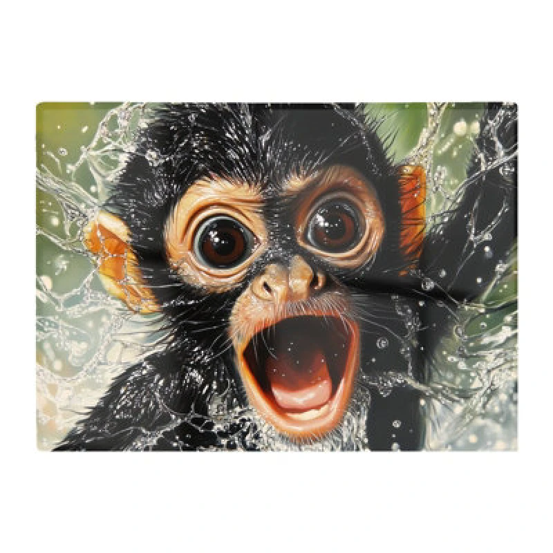 Image of Warren Reed Designer Wide Eyed Monkey's Splash Surprise Chopping Board