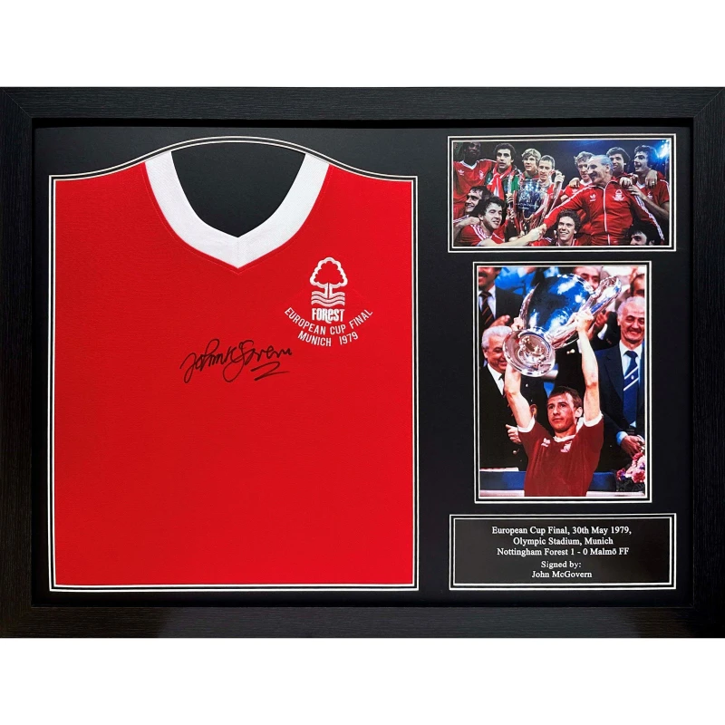 Image of AllStarSignings Ltd John McGovern signed Nottingham Forest 1979 shirt Red unisex One Size