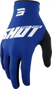 Image of Shot Raw Burst Motocross Gloves, white-blue, Size 2XL, white-blue, Size 2XL