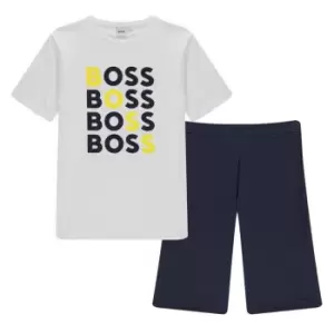 Image of Boss T Shirt and Shorts Set - Blue