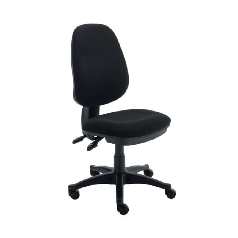 Image of Polaris Nesta Operator Chair 2 Lever Upholstered 590x555x1090mm Black KF77949