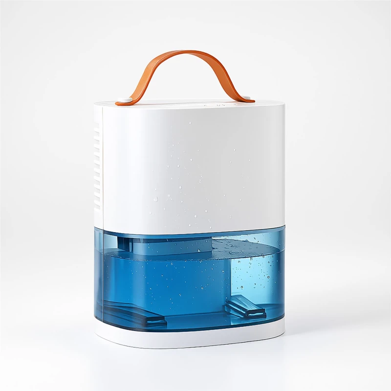 Image of Prem-i-air Compact Dehumidifier, 240ml/day, 0.9L Tank, 45dB Ultra Quiet, 25W Energy Saving, Auto-Off, White ABS, Portable with Handle ELV-618730 Dehum