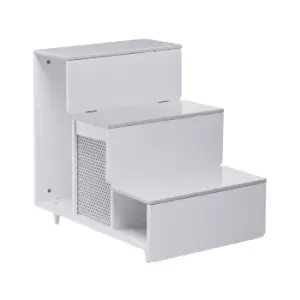 Image of Teamson Pets Staart Esker Wooden Pet Steps - Alpine White