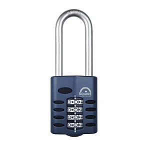 Image of Squire Combination Padlock with Extra Long Hardened Steel Shackle - 50mm