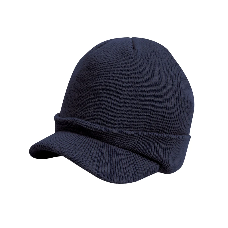 Image of Result Result Men Esco Army Knitted Hat in Navy Navy One Size Male 5063527380616